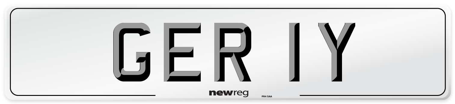 GER 1Y Number Plate from New Reg